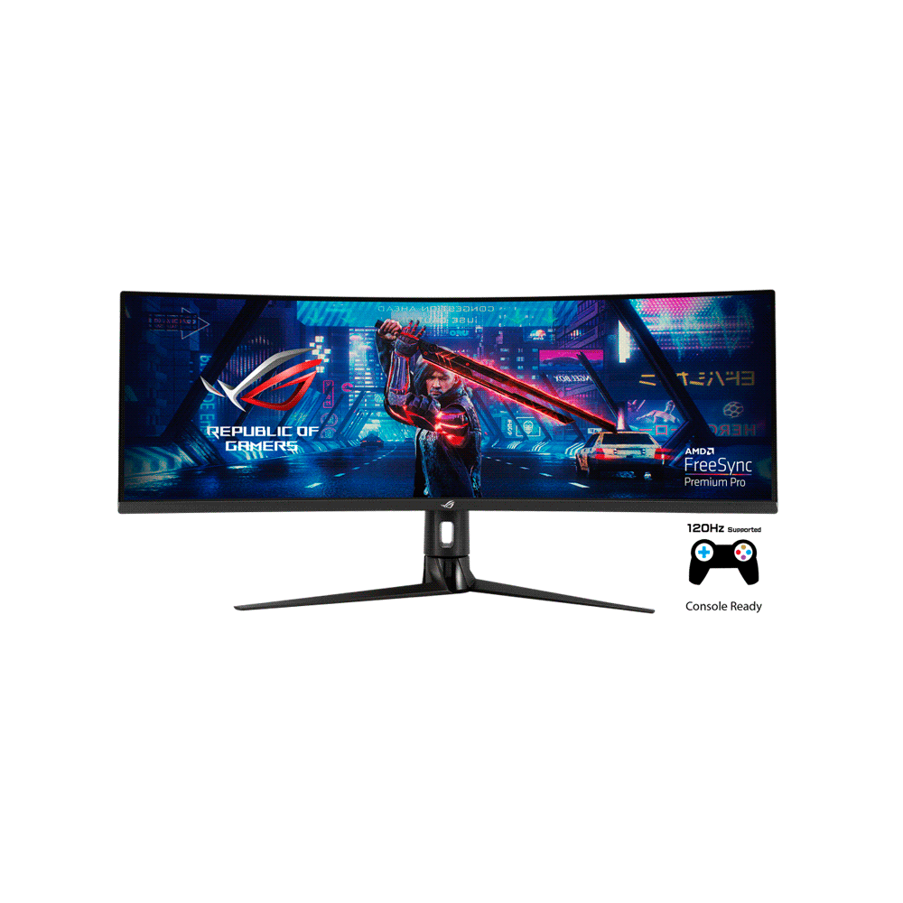 Monitor 49" asus xg49vq rog strix 3840x1080 va 2hdmi/dp/usb/4ms/144hz/hdr/negro