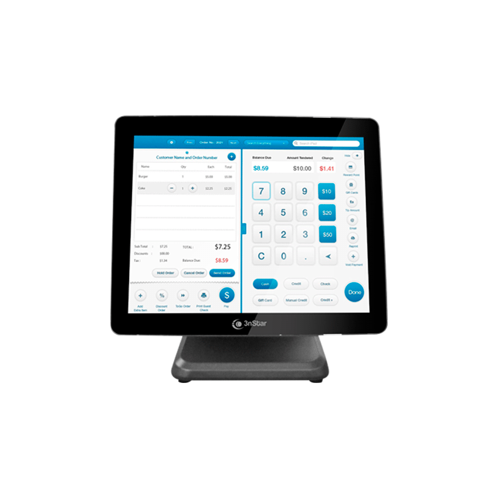 Pos touch aio intel j6412 2.0/8g/240ssd/w11/wifi/15" pte0120w 3nstar