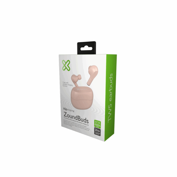 Auricular con microfono klip kte-250pk zoundbuds touch/tws/bt/wireless rosa - Imagen 4