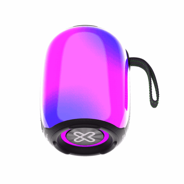 Parlante  klip zoundfire 12w kbs-250bk bt/bat/ipx6/tws/aux/led/negro - Imagen 2