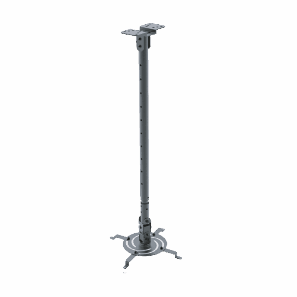 Soporte p/proyectorector klip kpm-610b inclinable/gira 360/universal/ techo/ negro