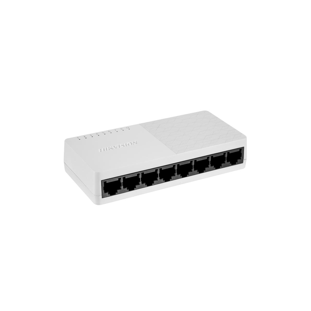 Switch hikvision ds-3e0108d-o 8p/100mbps plastico pared/escritorio