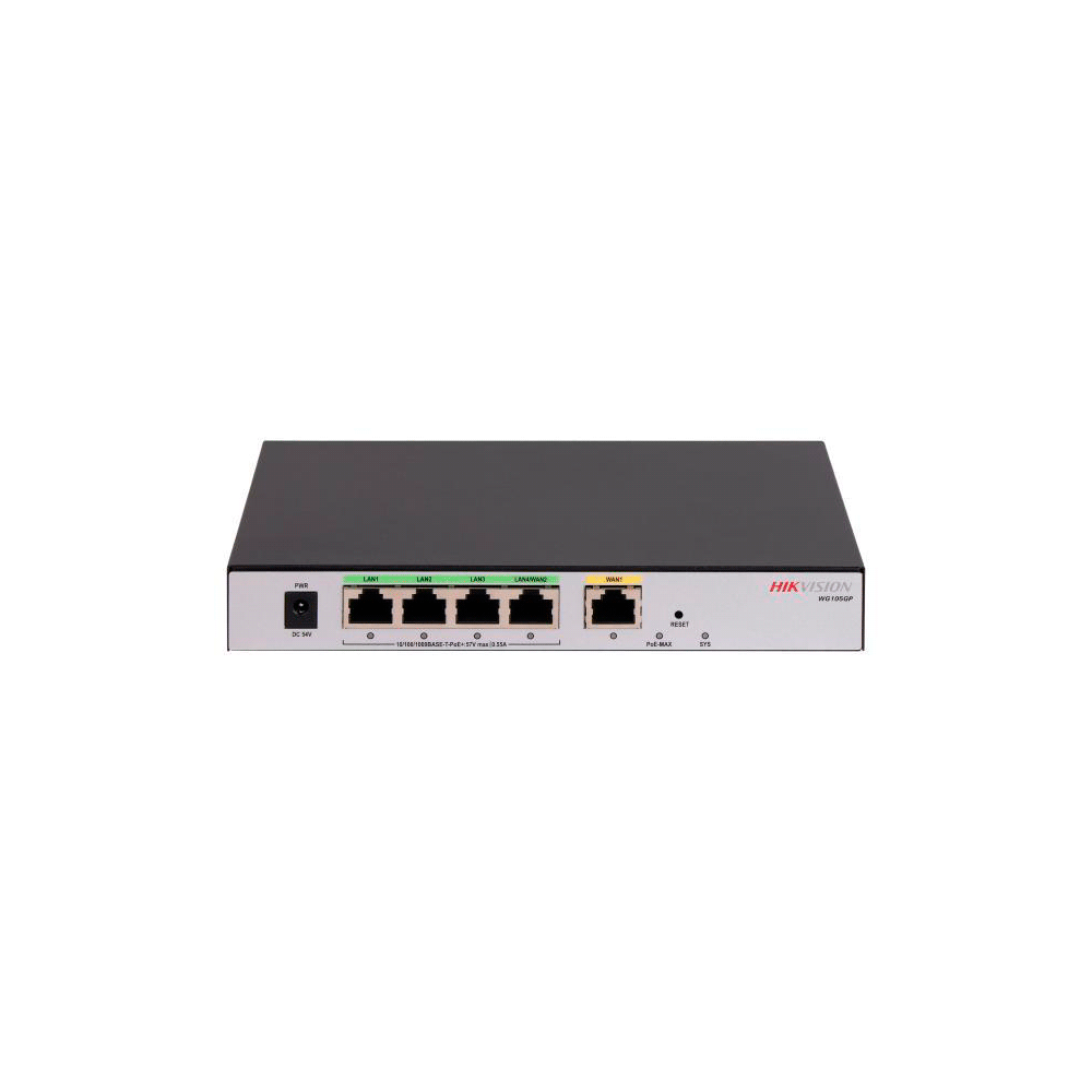 Router hikvision ds-3wg105gp-si 5p 1wan gbps/4lan poe gbps/100 users