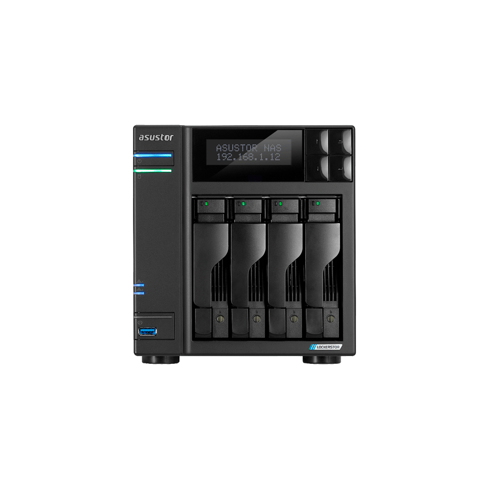 Almacenamiento nas as6704t qc 2.0/4bay/4gb/4 m.2/2-gblan/hdmi/2usb3.2
