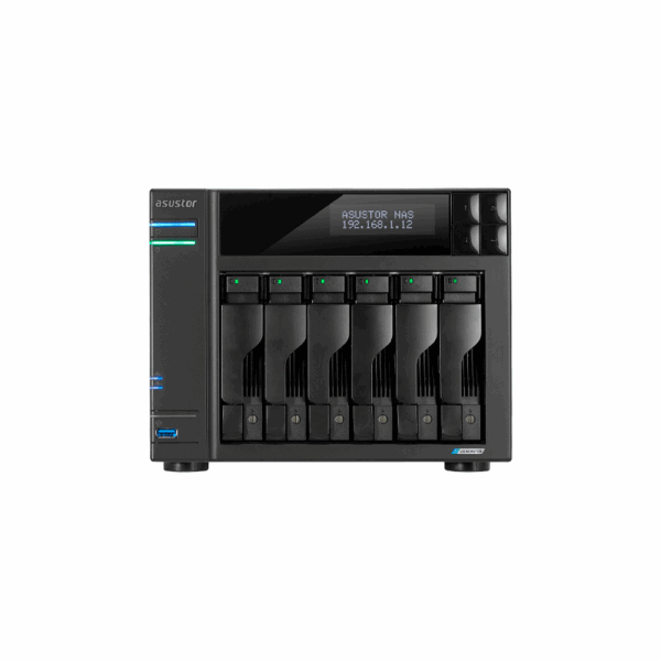 Almacenamiento nas asustor as6706t qc 2.0/6bay/8gb/4 m.2/2-gblan/hdmi/2usb3.2