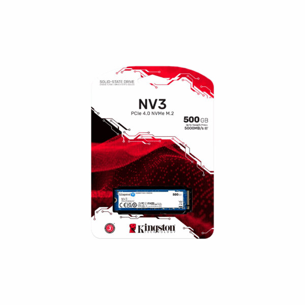 Ssd m.2 nvme 500gb kingston snv3s/500g 5000/3000mb/s pcie 4.0 - Imagen 3
