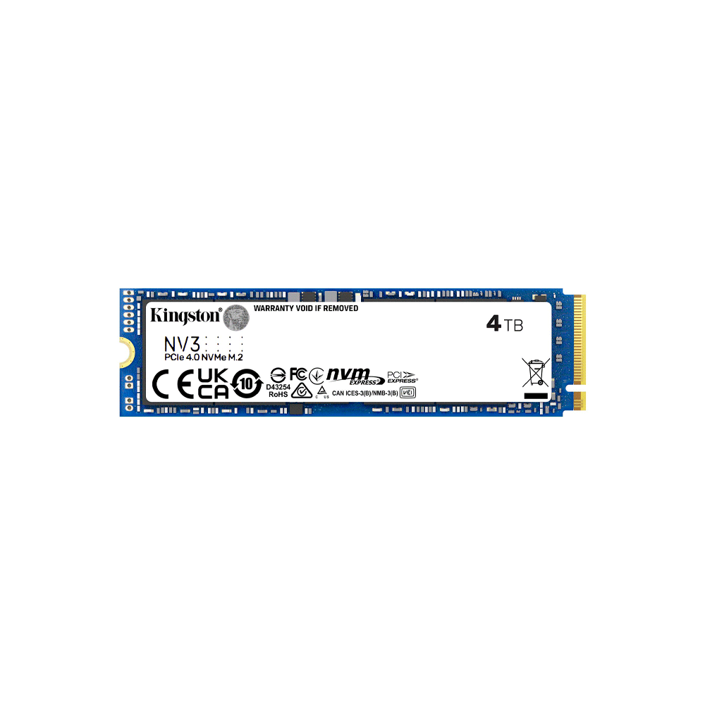 Ssd m.2 nvme 4tb kingston snv3s/4000g 6000/5000mb/s pcie 4.0
