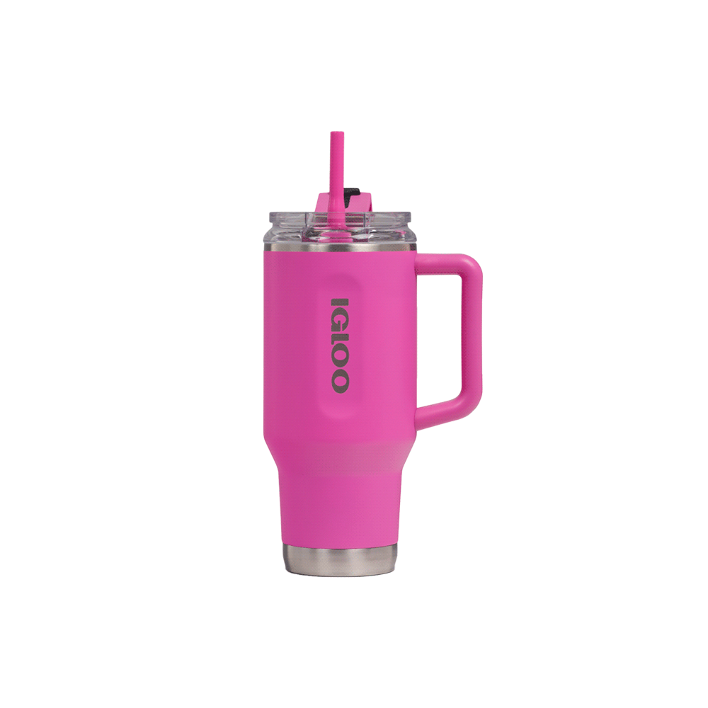 Vaso termico igloo 950 ml ice dye rosa c/pajita 71363