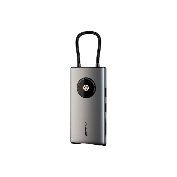 Hub 8 en 1 usb-c - hdmi/rj45/usb-a/usb-c/sd ftx-hubl3-ag 4k/30hz/1gbps/100w/5gbps - Imagen 3