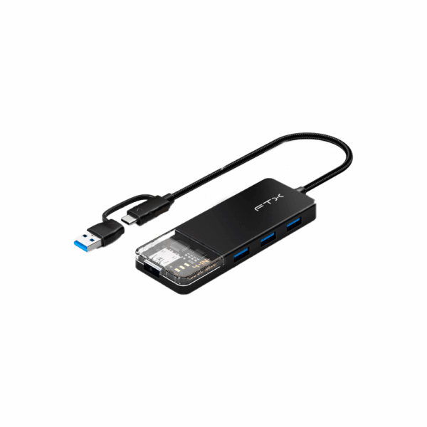 Hub usb-c 3.0 / usb-a de 4 puertos ftx-hubt3-pb 5gbps/5v - Imagen 2
