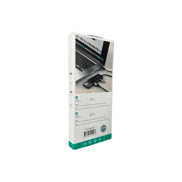 Hub usb 3.0 de 4 puertos ftx-hubt1-pb 5gbps/5v 1.5a - Imagen 2