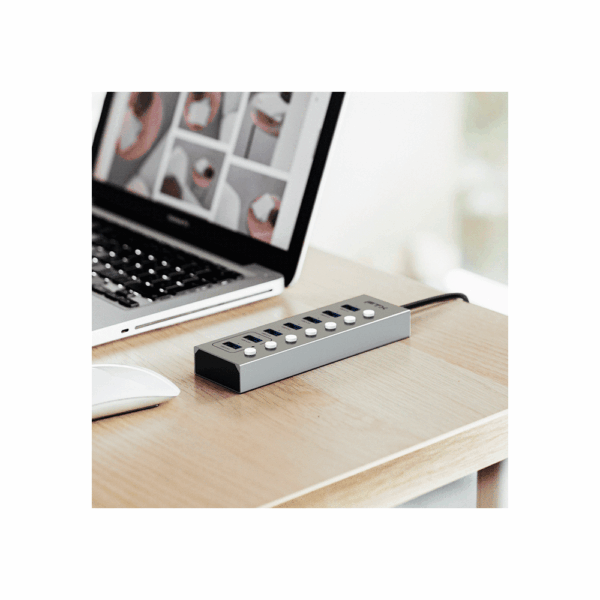 Hub usb 3.0 de 7 puertos ftx-hubu7-ag 1m/5gbps/5v 1.5a - Imagen 2