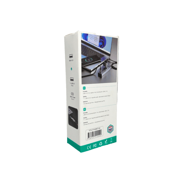 Hub usb 3.0 de 7 puertos ftx-hubu7-ag 1m/5gbps/5v 1.5a - Imagen 4