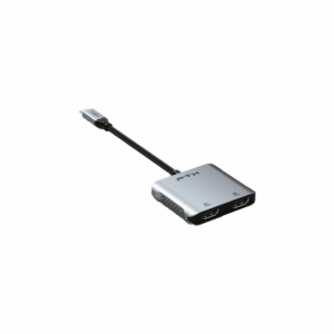 Adaptador usb-c - 2 hdmi/usb-c/usb-a ftx-cm2h4k-ag 4k/60hz/100w/gris
