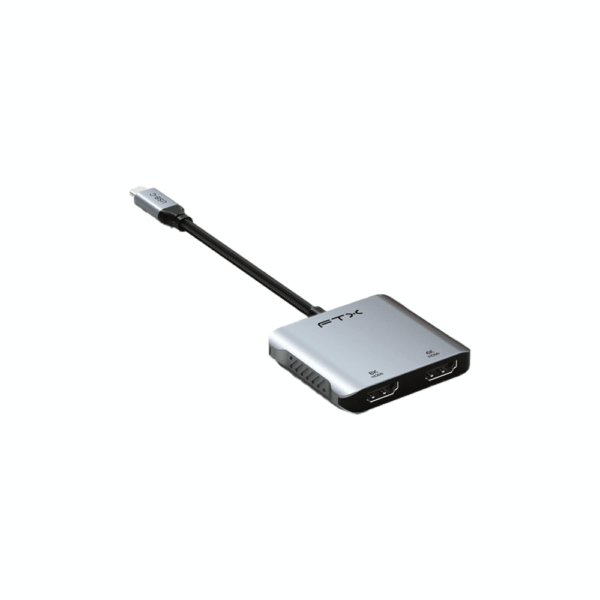 Adaptador usb-c - 2 hdmi/usb-c/usb-a ftx-cm2h8k-ag 8k/60hz/100w/gris