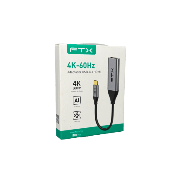 Adaptador usb-c - hdmi ftx-c160-pu31-cmhdfn1-s0.2 4k/60hz/gris - Imagen 3