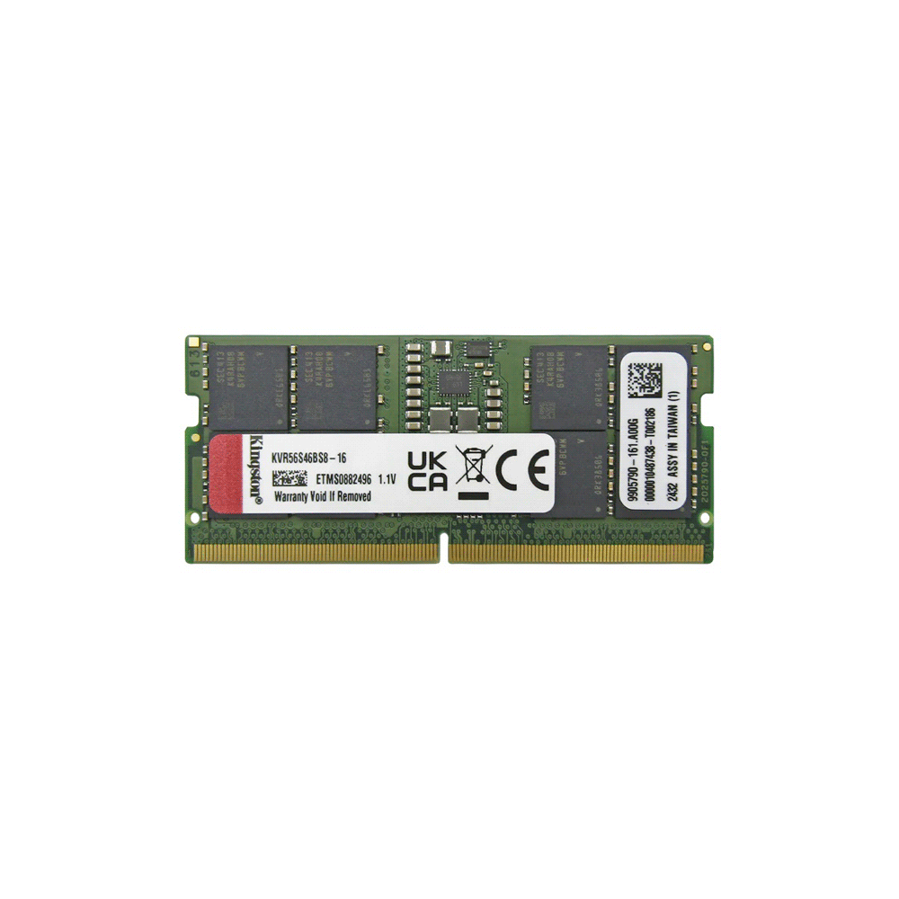Memoria ram p/nb ddr5 16gb 5600 kingston kvr56s46bs8-16