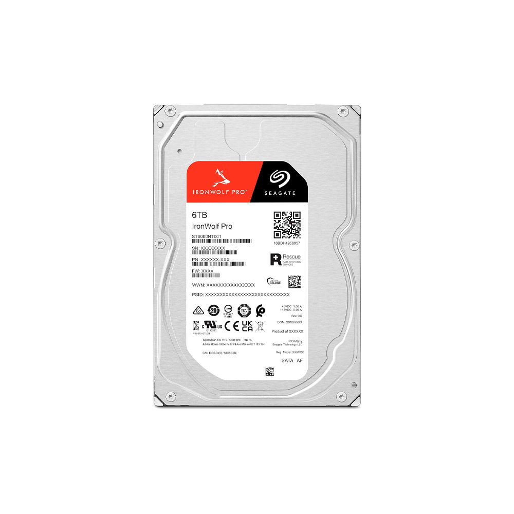 Disco duro sata3 6tb seagate ironwolf pro 7200 256mb st6000nt001