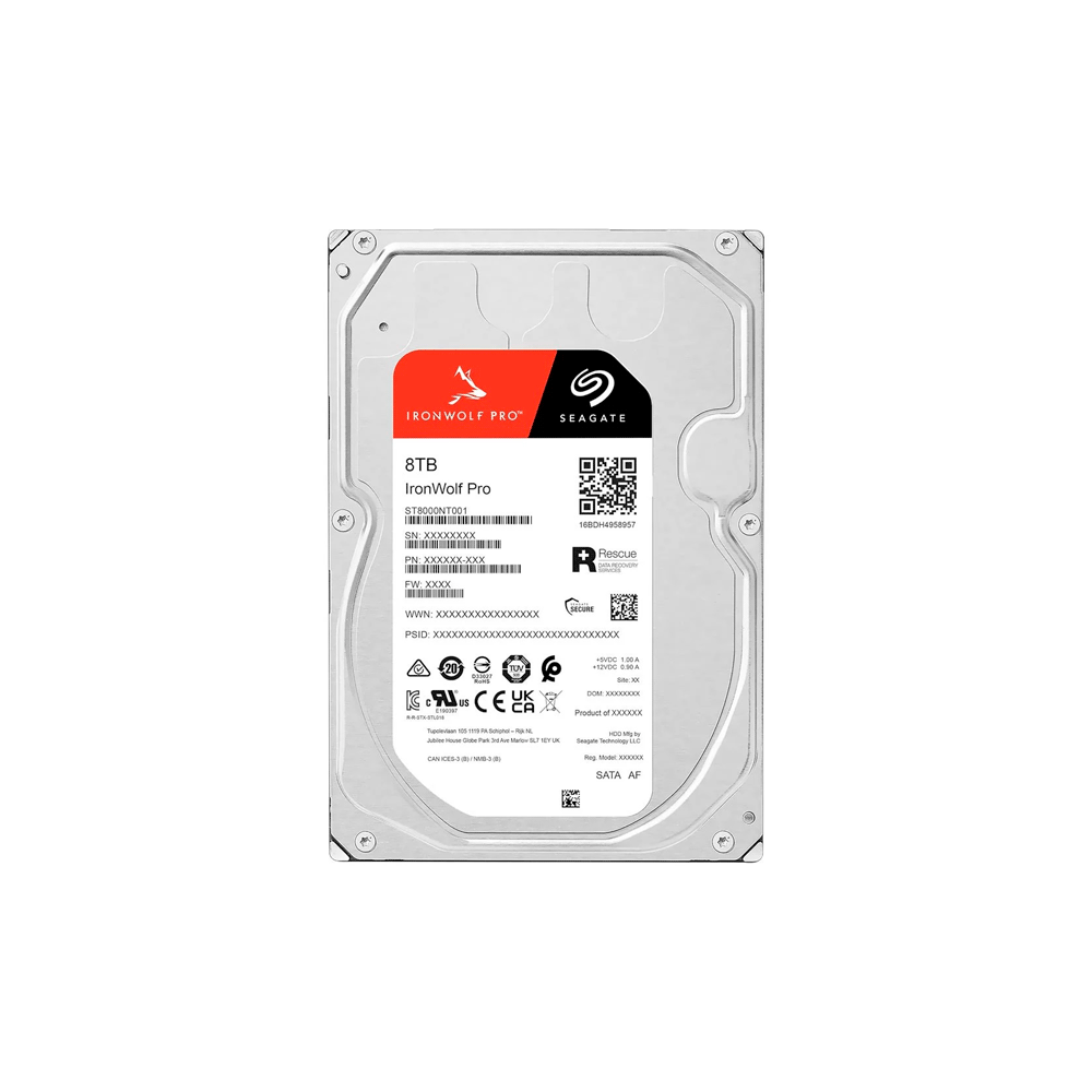 Disco duro sata3 8tb seagate ironwolf pro 7200 256mb st8000nt001