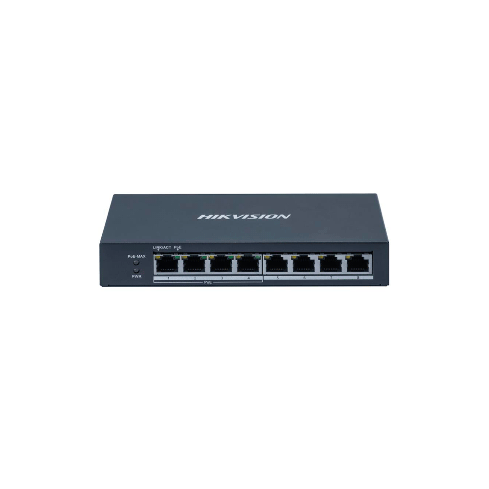 Switch hikvision ds-3e0508p-o 8p 4poe gbps/4lan gbps metal pared/escritorio