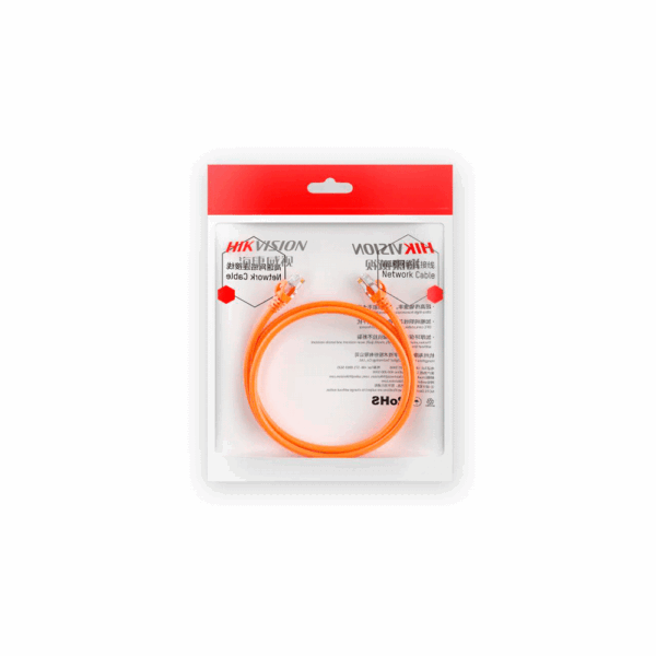 Patch cord utp rj45 hikvsion cat6 3 mts naranja 24awg ds-1np6uec0 - Imagen 3