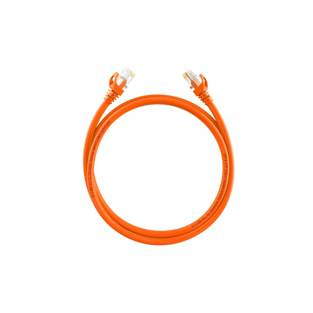 Patch cord utp rj45 hikvsion cat6 3 mts naranja 24awg ds-1np6uec0
