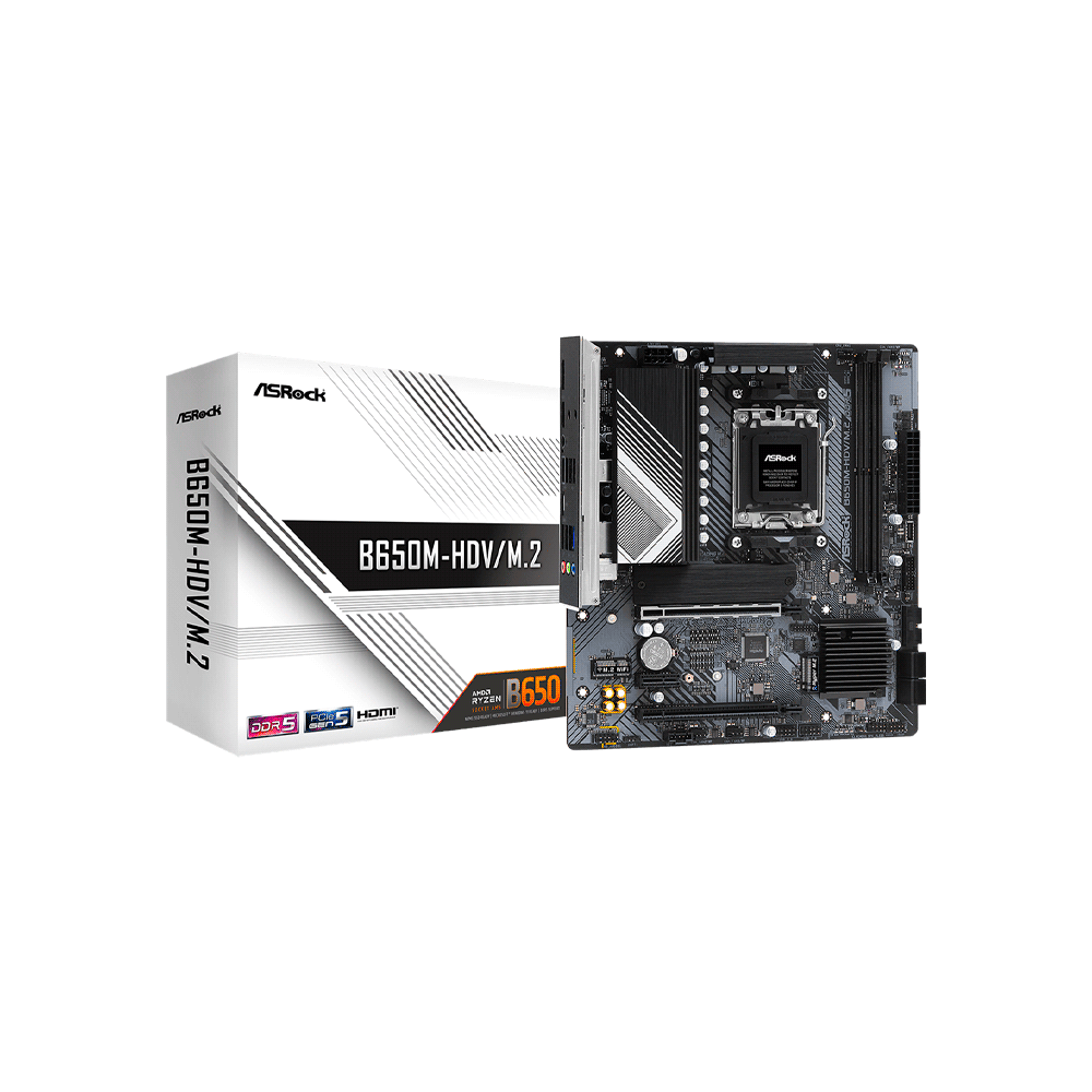 Placa madre asrock am5 b650m-hdv/m.2 ddr5 s/r/hdmi/dp/2m2/usb3.2/matx