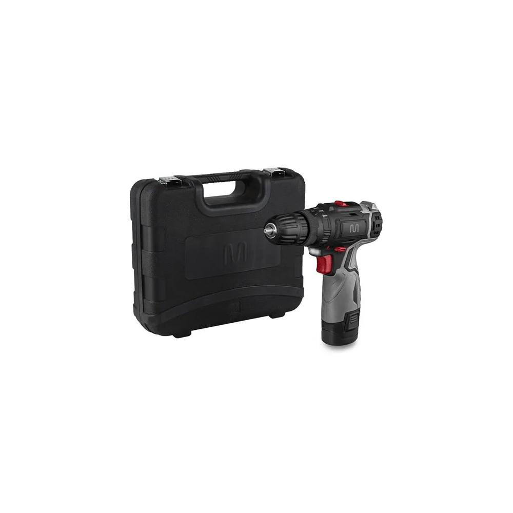 Taladro y destornillador multilaser fe074 12v recargable + maleta + 74 accesorios bivolt