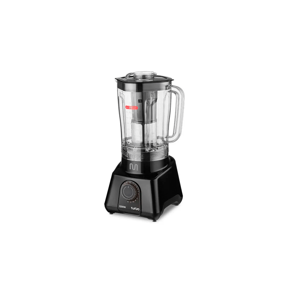 Licuadora multilaser 2.6l jarra plastica c/filtro 1200w 220v negro lq1202