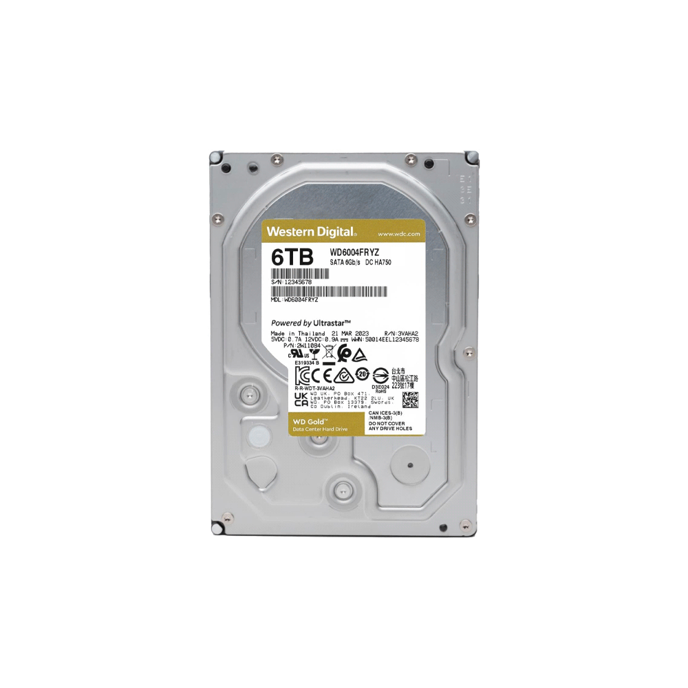 Disco duro sata3  6tb western digital gold enterprise 7200 256mb wd6004fryz