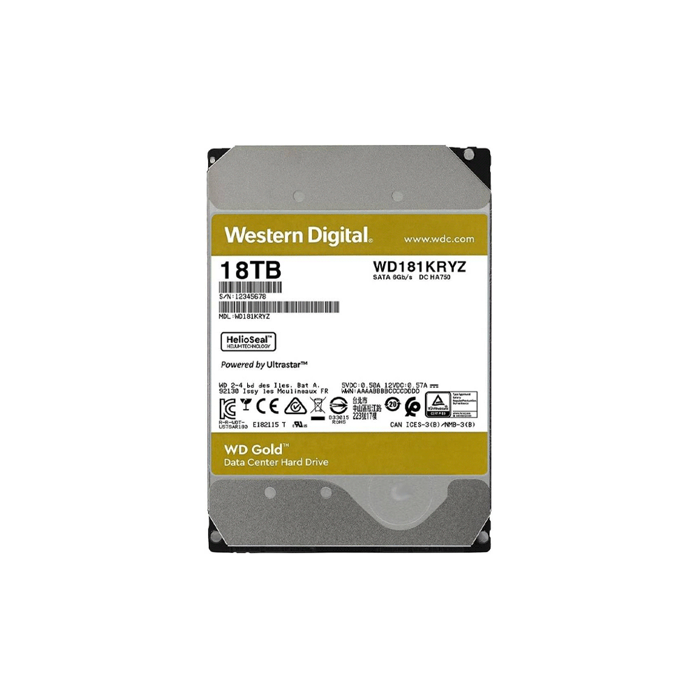 Disco duro 18tb western digital gold enterprise 7200 512mb wd181kryz