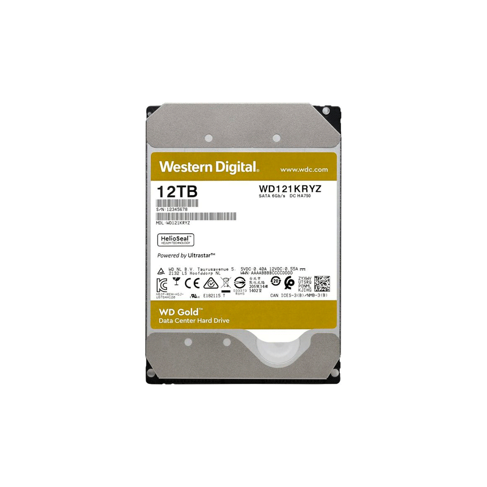 Disco duro sata3 12tb western digital gold enterprise 7200 256mb wd121kryz garantia br