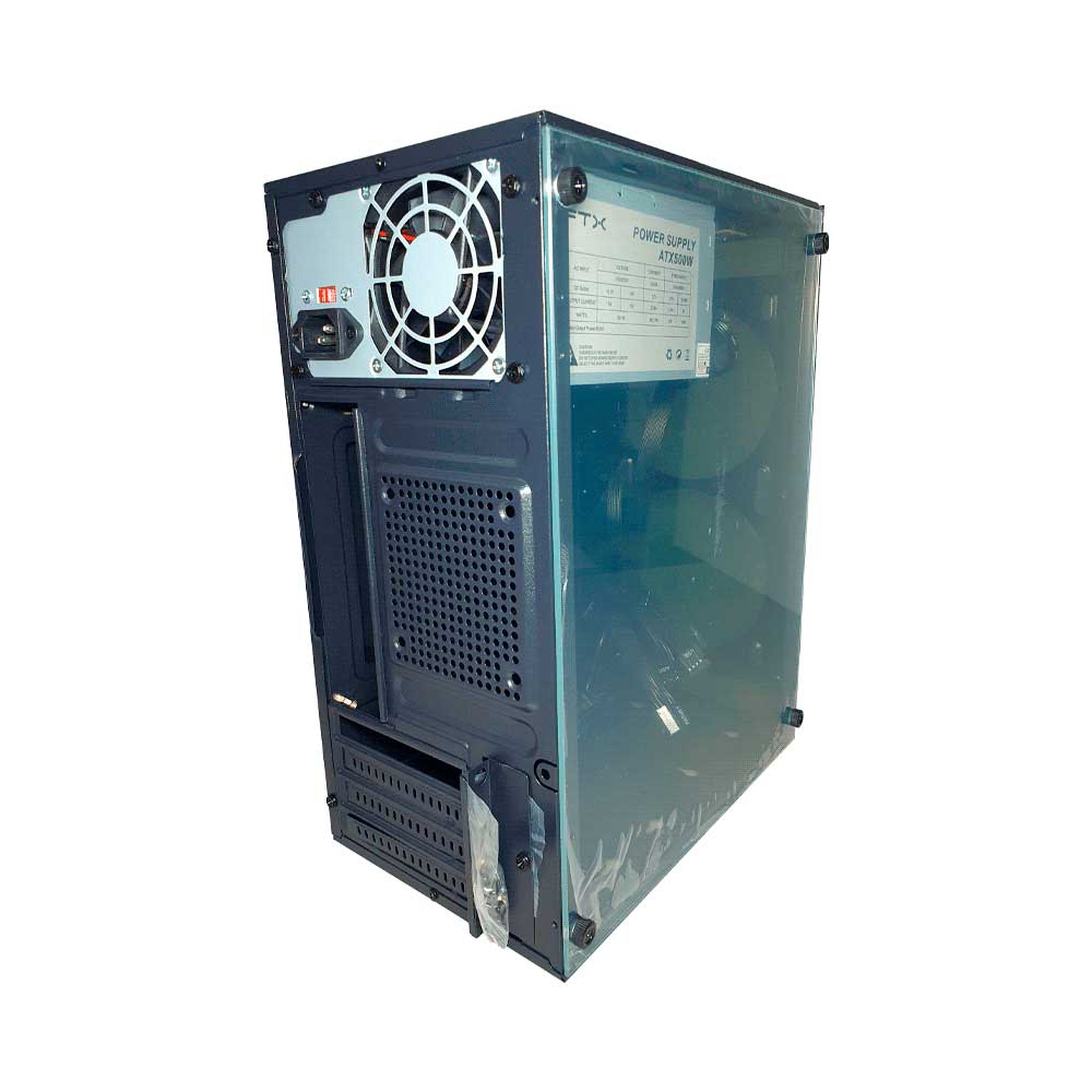 Gabinete Kit Ftx255 C/Fuente 500w Mouse+Tecl+Spk+Lat Fron Transp Matx/Mitx - Imagen 3