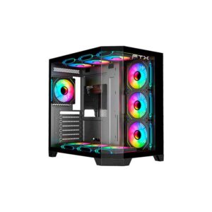 Gabinete Gamer Ftx-Tankbk Vidrio Templado Aquario Atx/Matx/Mitx Negro