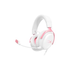 Auricular Con Microfono Gamer Hyperx 9w1q4aa Cloud Iii Gam/Mic/Usbc/Usba/3.5mm/Blan/Rosa