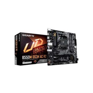 Placa Madre Gigabyte Am4 B550m Ds3h Ac R2 S/R/Hdmi/Hdmi/Dp/2m2/Ddr4/Wifi/Usb/Matx