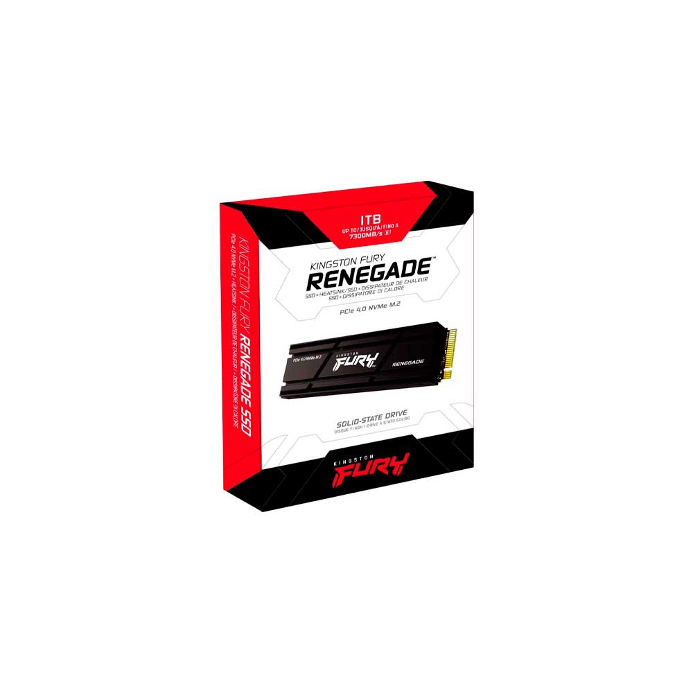 Ssd M.2 Nvme 1tb Kingston Fury Renegade C/Disipador Termico Sfyrsk/1000g 7300/6000 Pcie 4. - Imagen 3