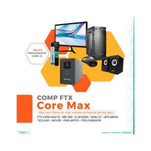 Computadora Ftx Core Max I5/480ssd/8g+ Mon 22"+ Ups 600+ Teclado+ Mou+ Spk+ Filtro