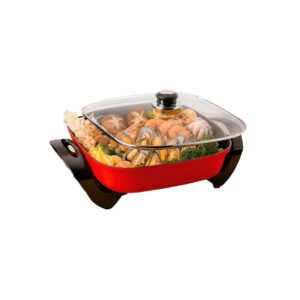 Olla Electrica Cuadrada Ftx 5l 1500w 220v Antiadherente Rojo Eh-05