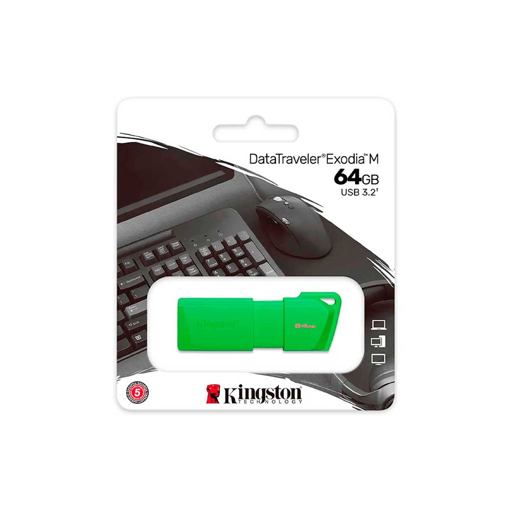 Pendrive Kingston Datatraveler Exodia M 64gb Kc-U2l64-7lg Usb-A Verde - Imagen 2