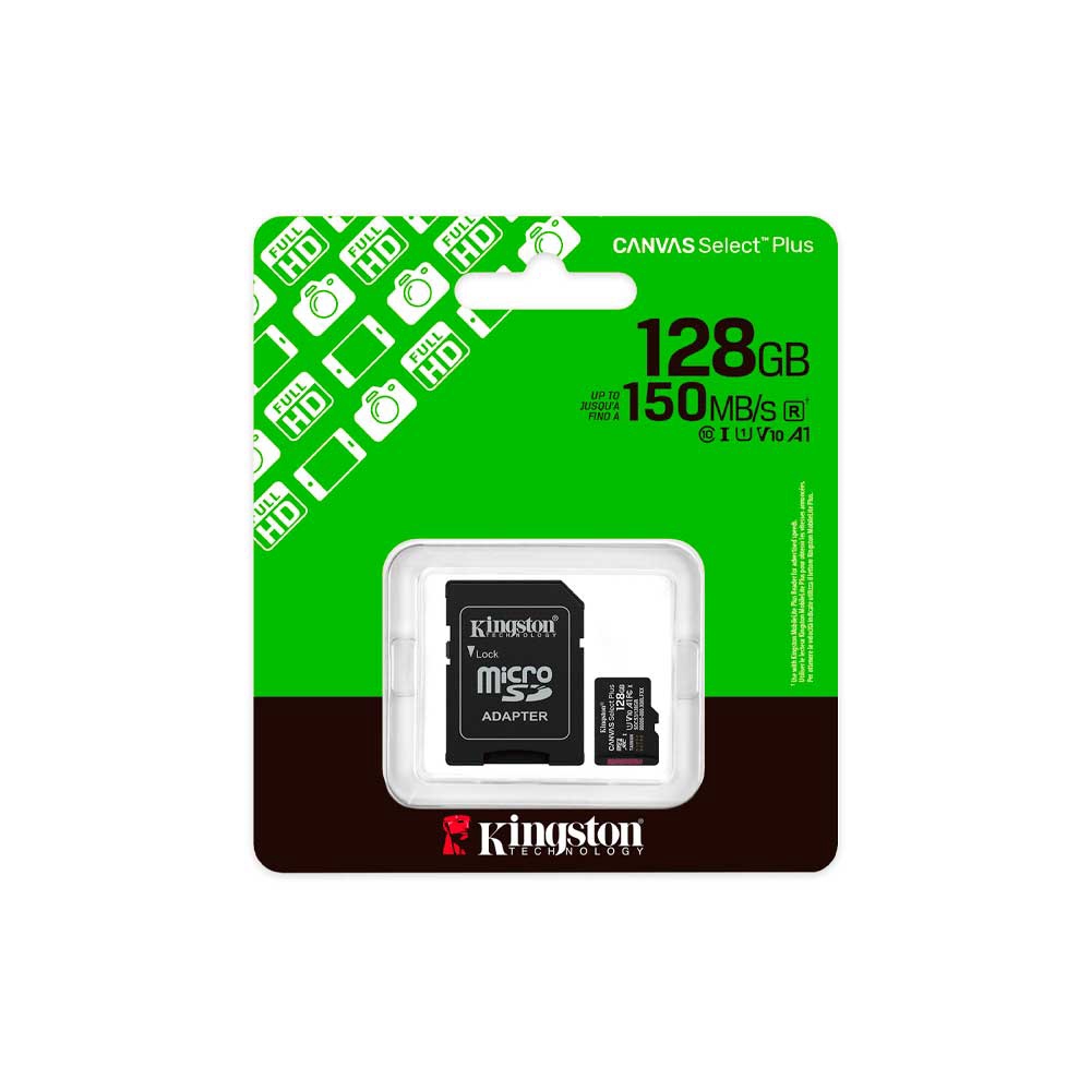 Memoria Micro Sd Kingston 128gb Canvas Select Plus Sdcs3/128gb 150/- - Imagen 3