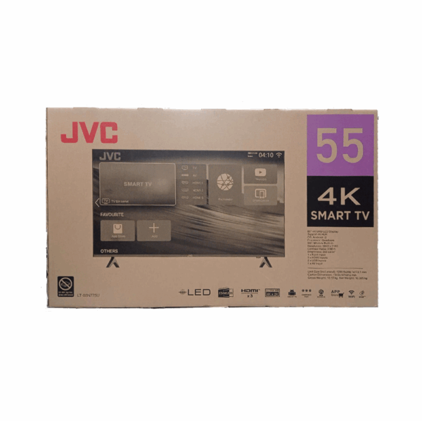 Televisor 55" jvc lt-55n775u 4k uhd/ hdr/ dig/ opt/ smart/ 3hdmi/ 2usb/ red/and12 - Imagen 3