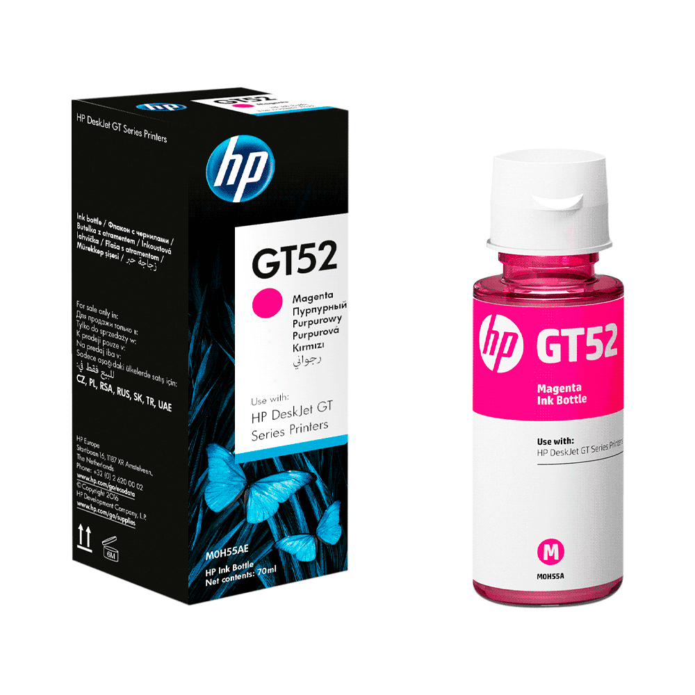 Tinta hp gt52 magenta m0h55al 70ml