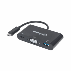 Convertidor usb-c 3.1 para vga/usb-a/usb-c 152044 hd/fhd/60hz multipuertos negro blister