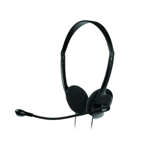 Headset ksh-270 stereo klip c/cont vol 3.5mm/2 jack/negro