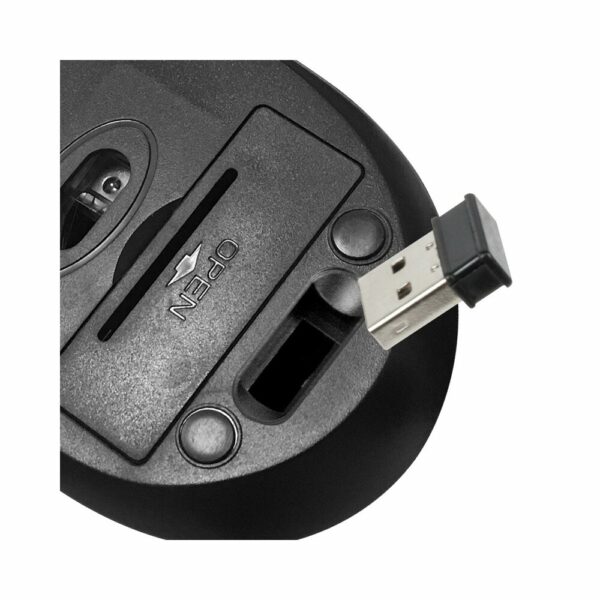 Mouse klip wireless kmw-330bk vector 1600dpi/3d 6 bot/ negro - Imagen 3