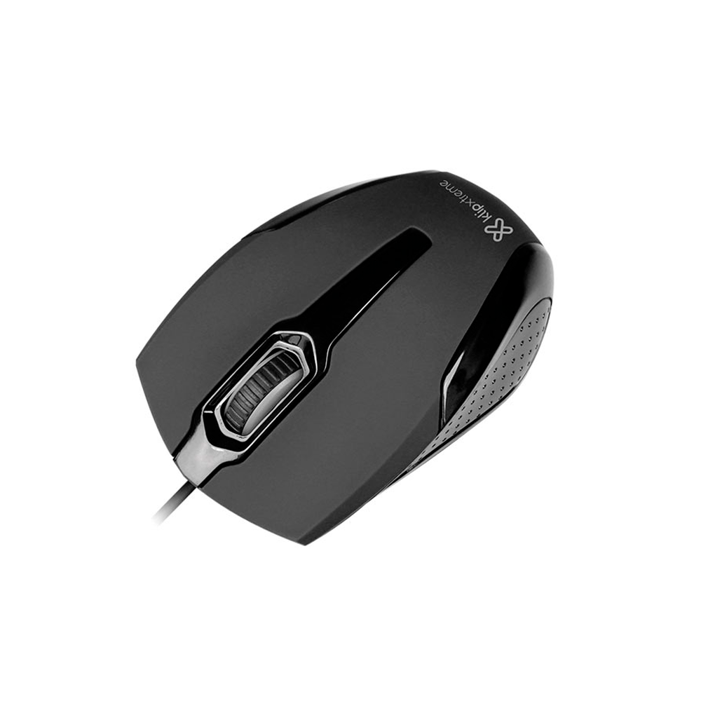 Mouse klip usb kmo-120bk 1000dpi/3d 3 boton negro