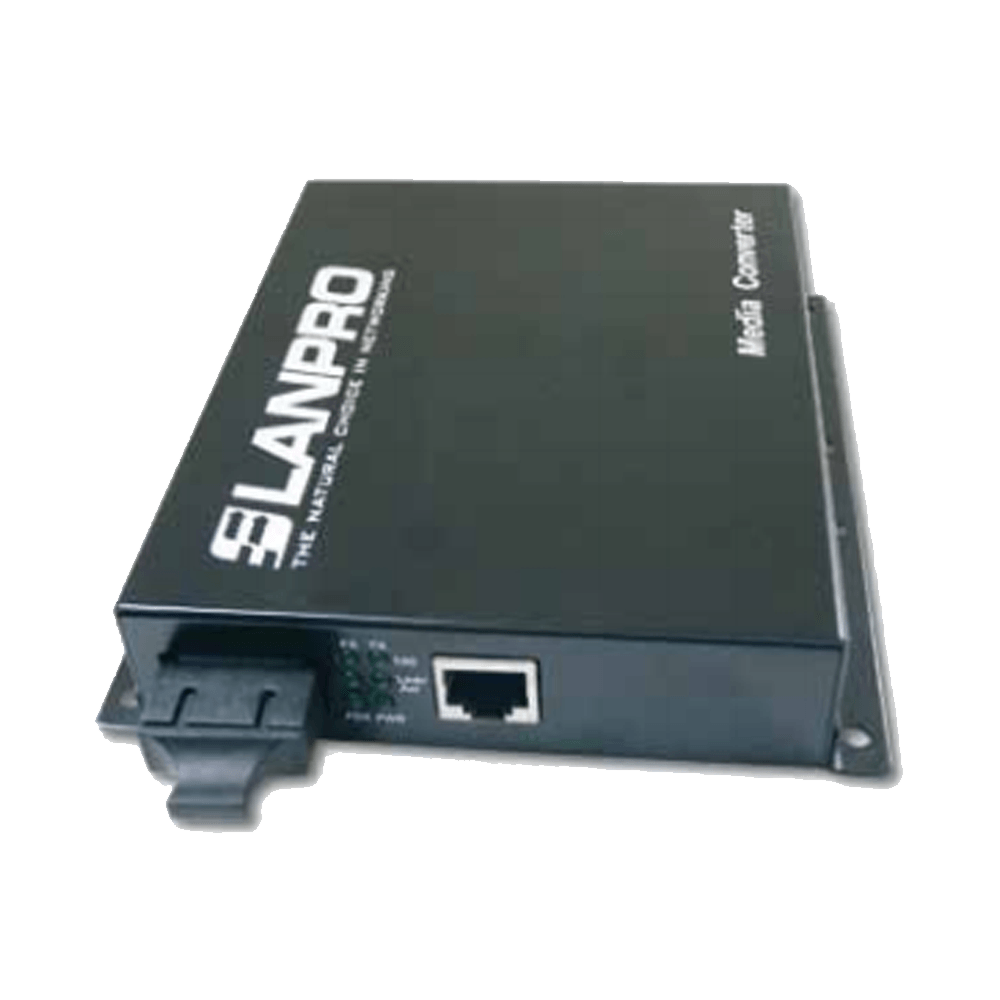 Media converter de fibra optica lanpro sm sc x 40 kms