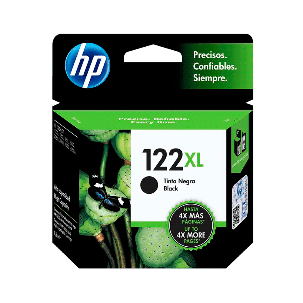 Tinta hp 122xl negro ch563hl 8,5ml