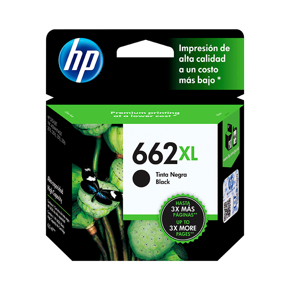 Tinta hp 662xl negro cz105al 6,5ml